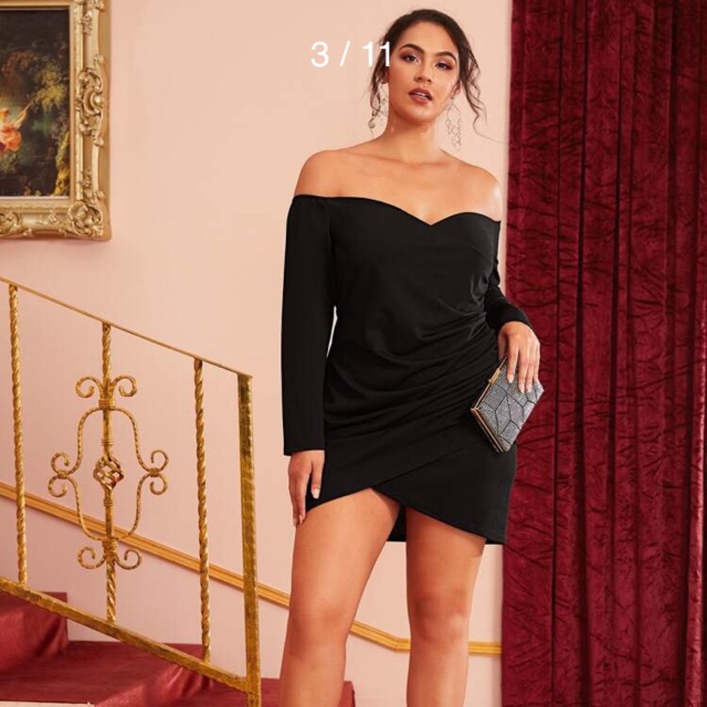 SHEIN plus size off shoulder dress
